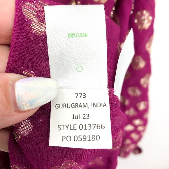 LILLY PULITZER Women's Dayla Maxi Cover-Up XL Dark Red Gold Amarena Cherry NWT - Picture 12 of 12